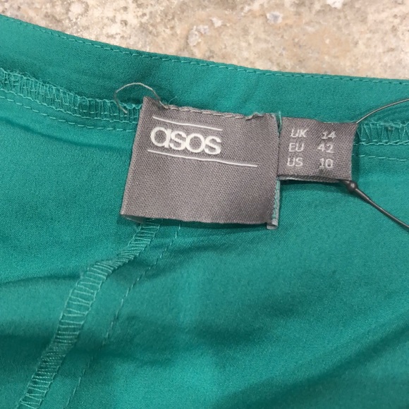 ASOS Green Pleated Midi Skirt - Picture 4 of 8